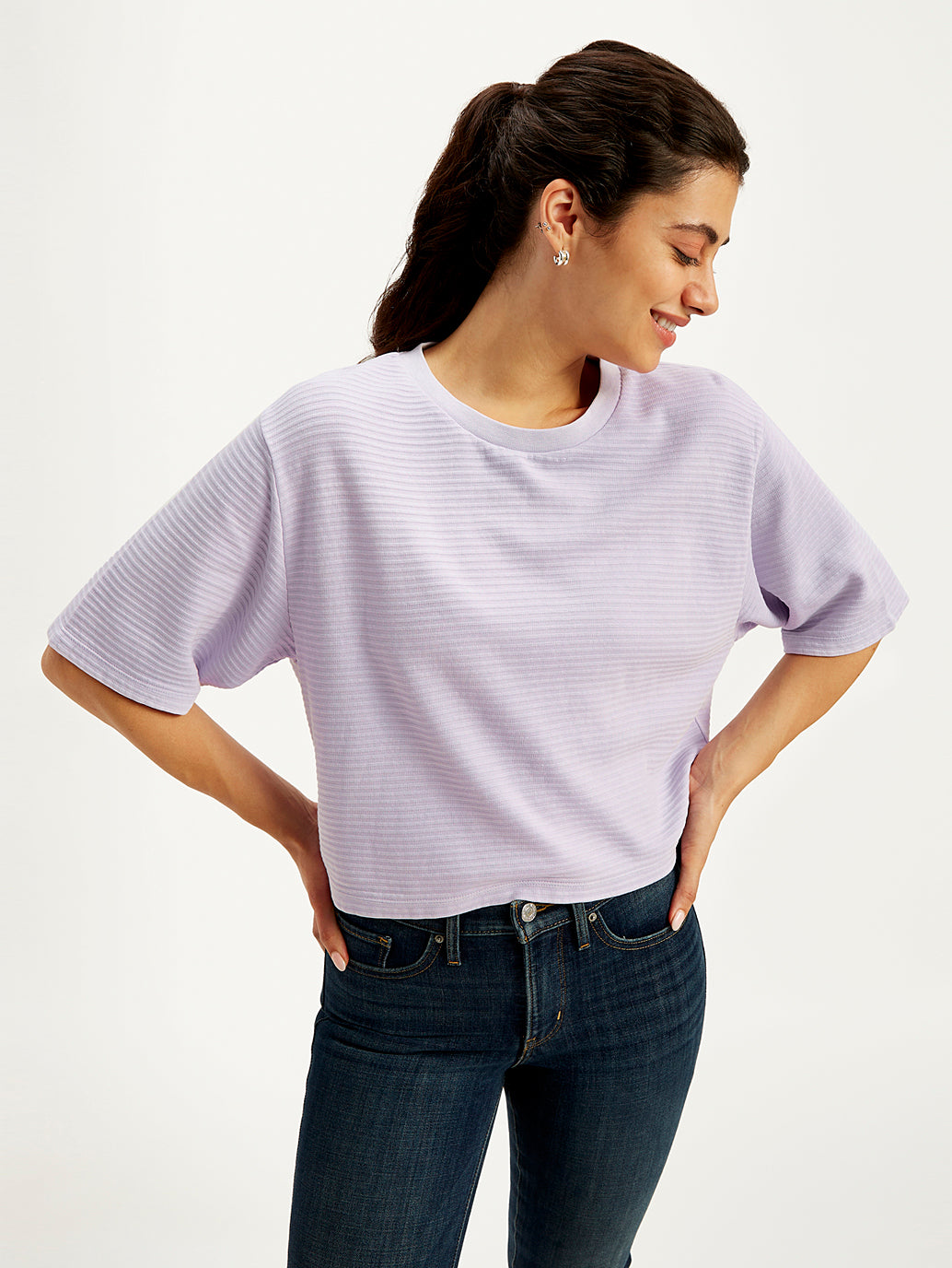 Women's Textured Relaxed Fit T-Shirt