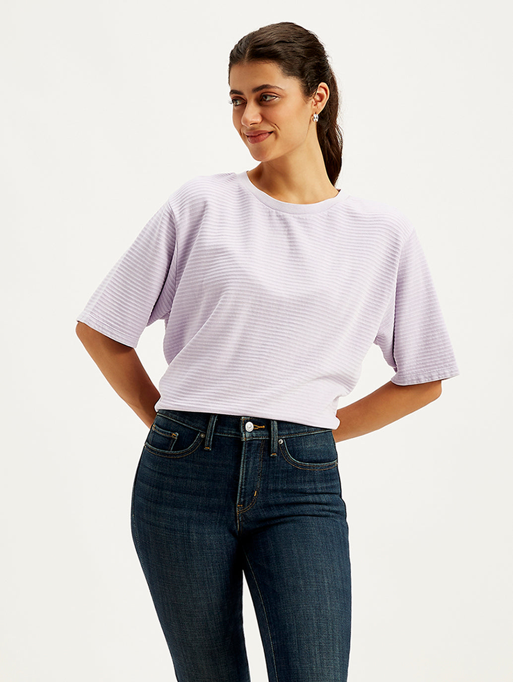 Women's Textured Relaxed Fit T-Shirt