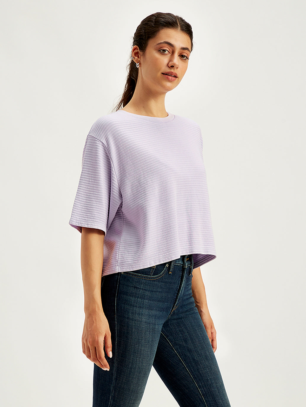 Women's Textured Relaxed Fit T-Shirt