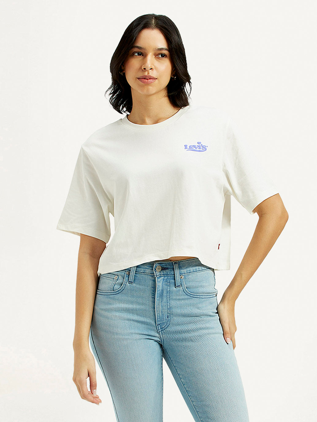 Women's Typography Relaxed Fit T-Shirt - Front View