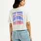 Women's Typography Relaxed Fit T-Shirt - Back View
