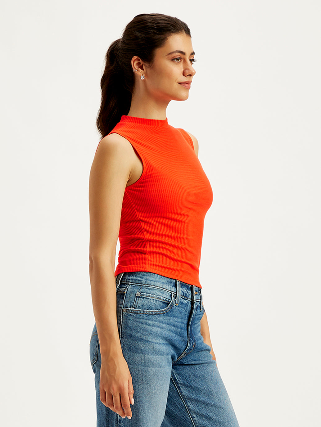 Women's Solid Band Neck Tank Top – Levis India Store