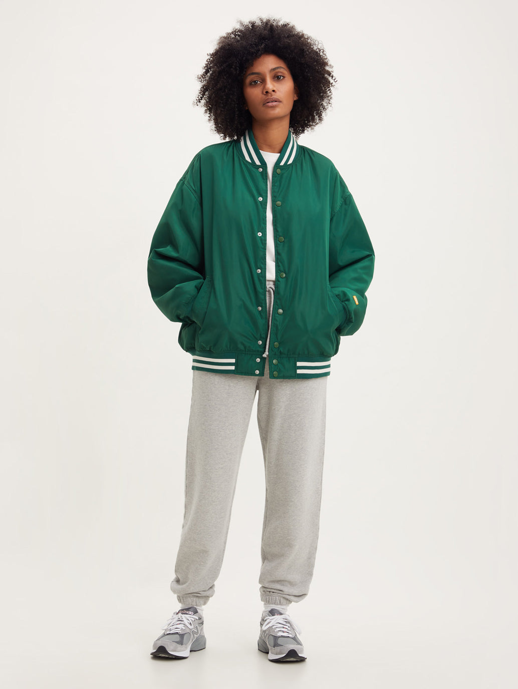 Women's Gold Tab Baseball Varsity Jacket