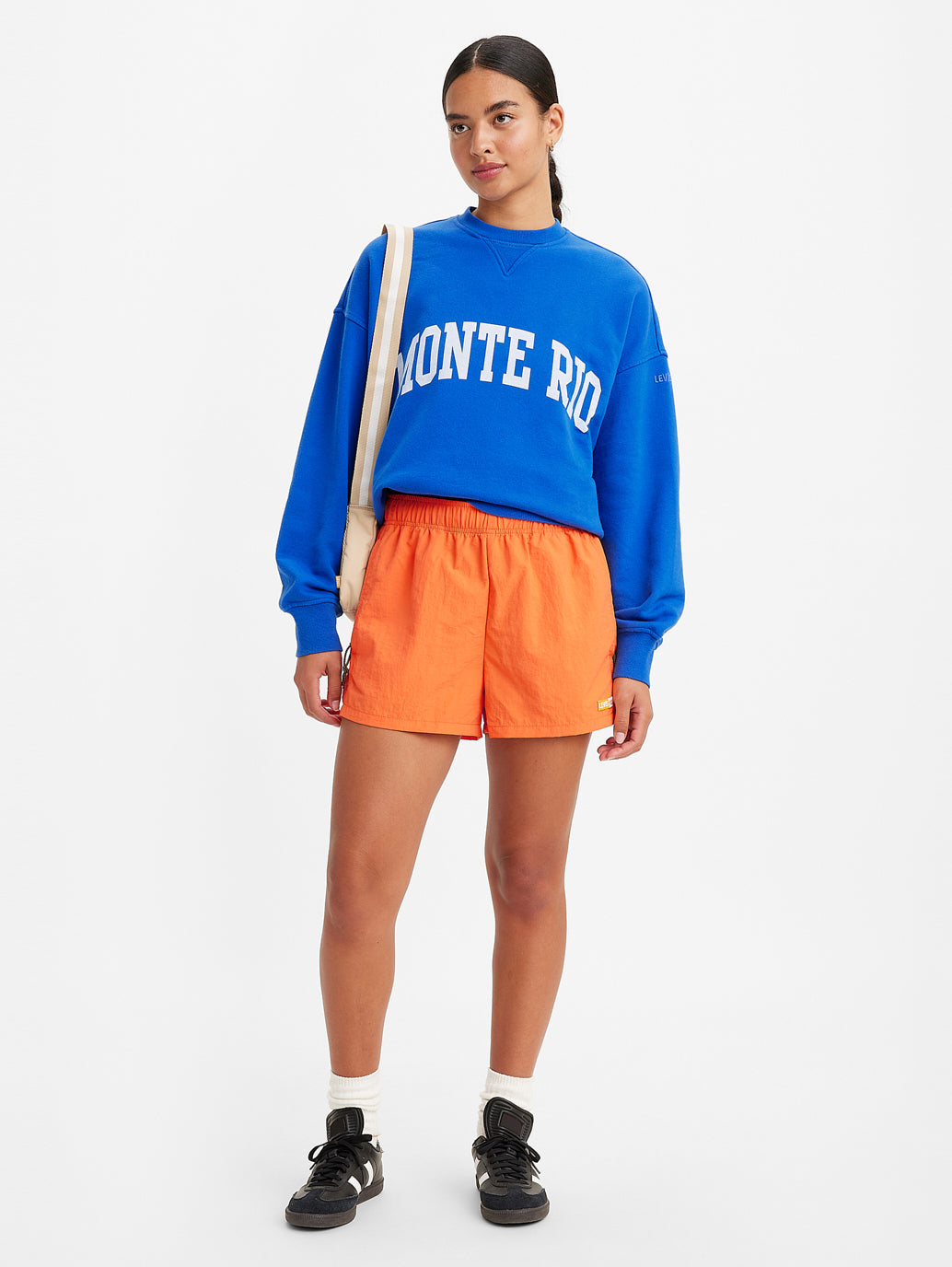 Women's Mid Rise Orange Classic Fit Shorts