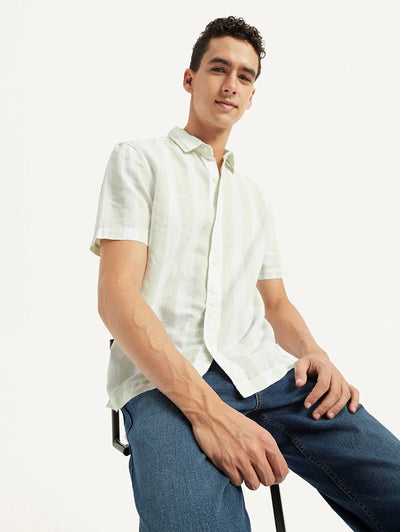 Men's Striped Relaxed Fit Shirt