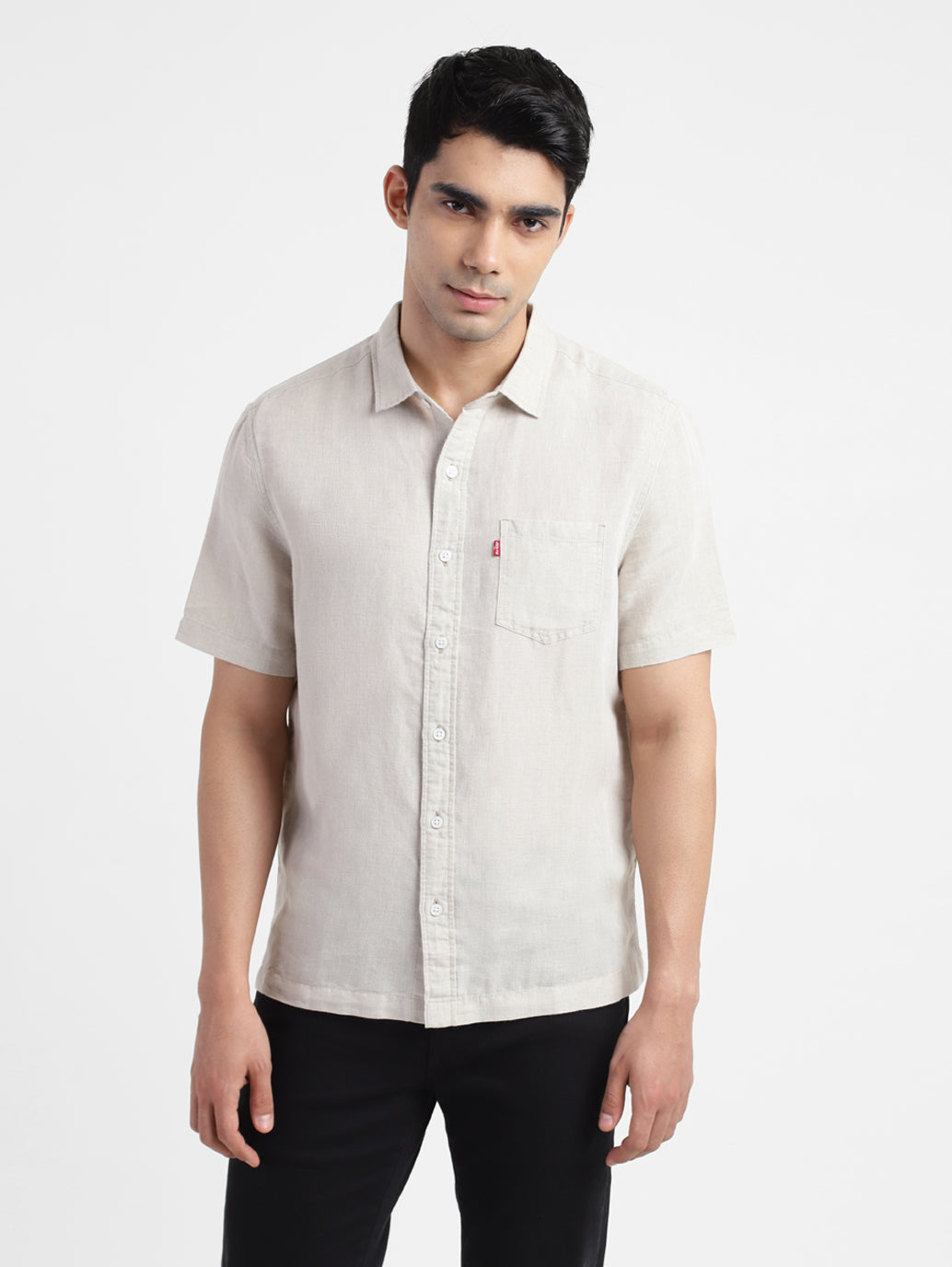 Men's Solid Spread Collar Shirt - b9edea93-eb5d-4c10-8b2f-e3817846ad30 View