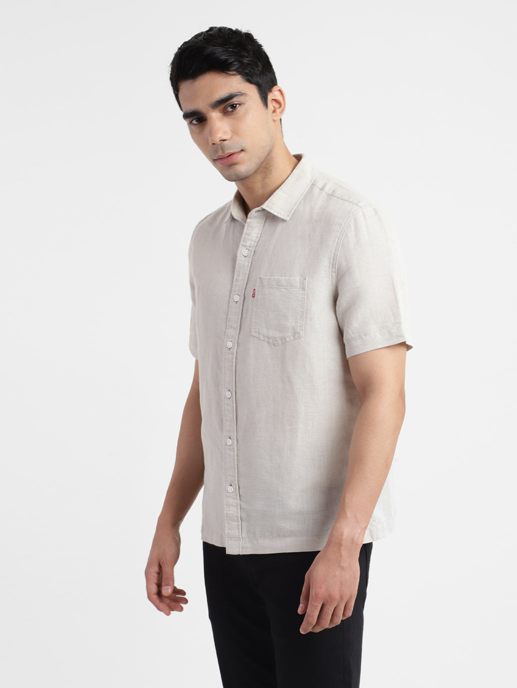 Men's Solid Spread Collar Shirt - 0a4c5e37-615a-4fae-9697-5a96e09679bf View