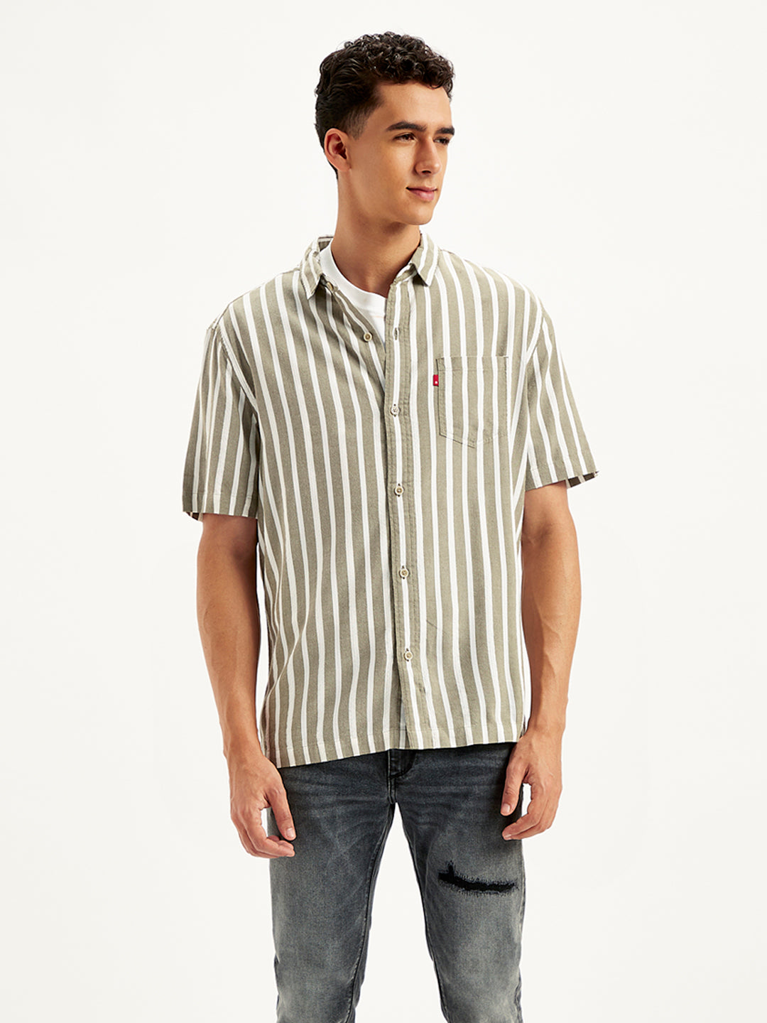 Men's Striped Regular Fit Shirt