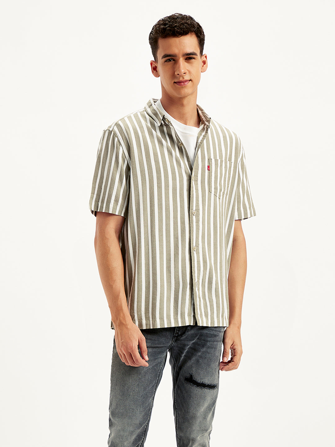 Men's Striped Regular Fit Shirt