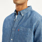 Men's Solid Regular Fit Denim Shirt - b51bfcab-e278-41b2-8a23-150142c0ae86 View
