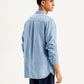 Men's Solid Straight Fit Denim Shirt