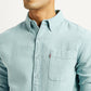 Men's Solid Overdyed Slim Fit Shirt - Detail View