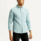 Men's Solid Overdyed Slim Fit Shirt - Side View