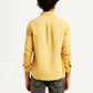 Men's Solid Overdyed Slim Fit Shirt - Back View