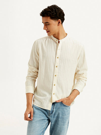 Men's Textured Slim Fit Shirt