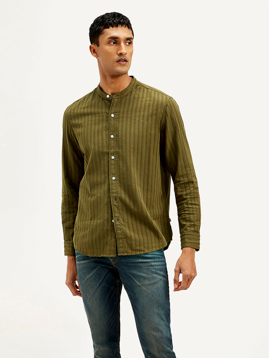 Men's Striped Slim Fit Shirt - Styleshot View