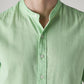 Men's Solid Slim Fit Shirt - Detail View