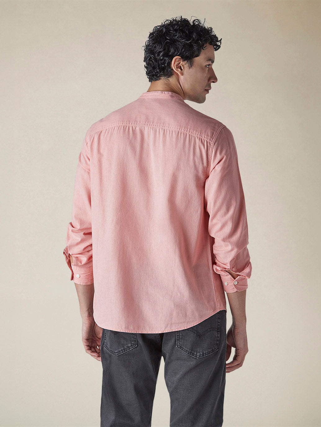 Men's Solid Slim Fit Linen Shirt - 8ee7326b-ea5f-426a-a31a-444bc819fdbe View