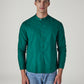 Men's Solid Mandarin Collar Slim Fit Oxford Shirt - 20 View