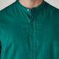 Men's Solid Mandarin Collar Slim Fit Oxford Shirt - 20 View