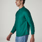 Men's Solid Mandarin Collar Slim Fit Oxford Shirt - 20 View