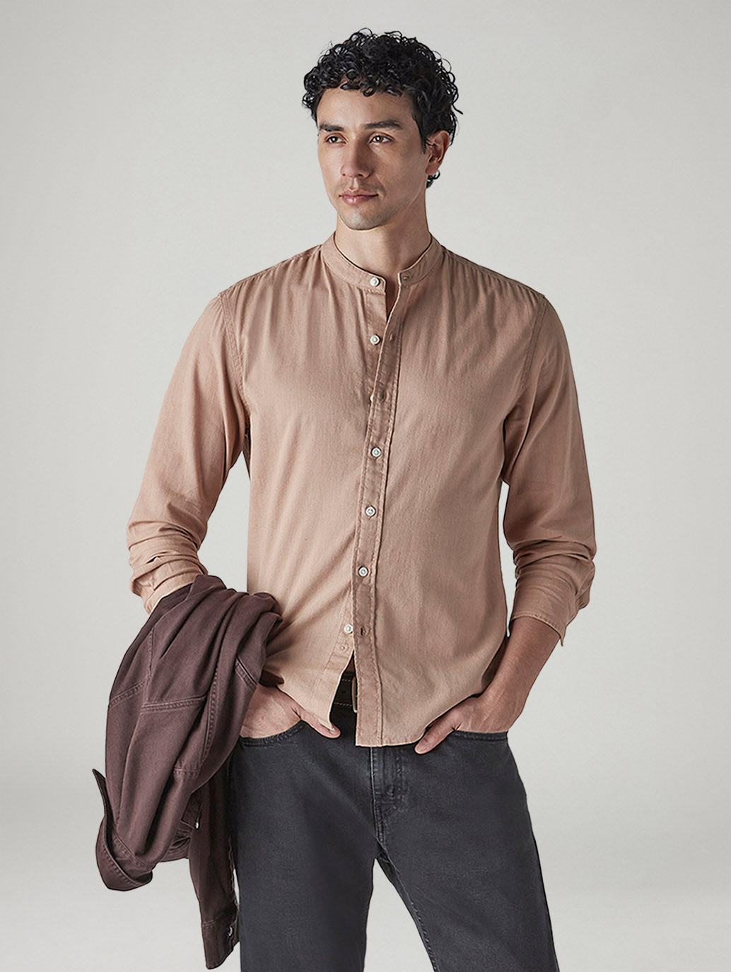 Men's Solid Slim Fit Linen Shirt