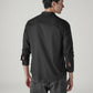 Men's Solid Slim Fit Oxford Shirt - Back View