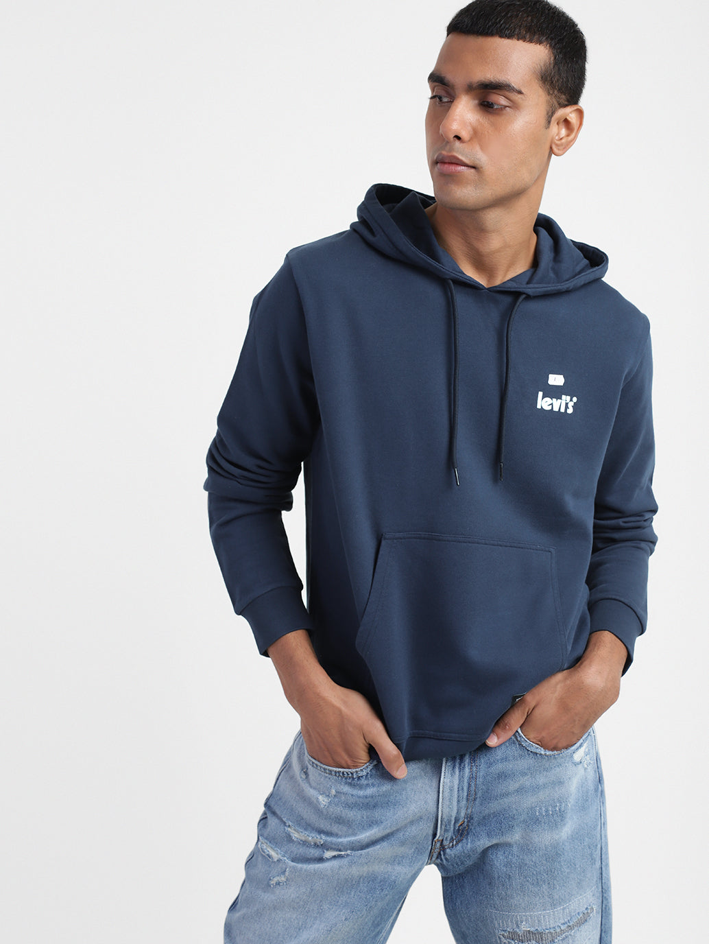 Men s Solid Hooded Sweatshirt Levis India Store