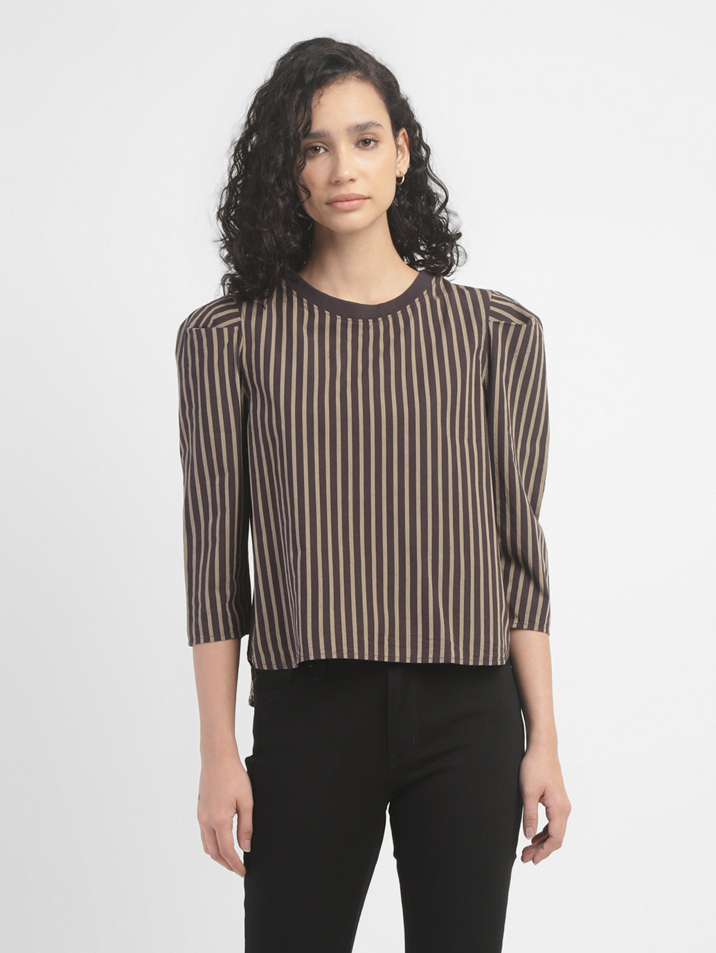 Women's Striped Crew Neck Top