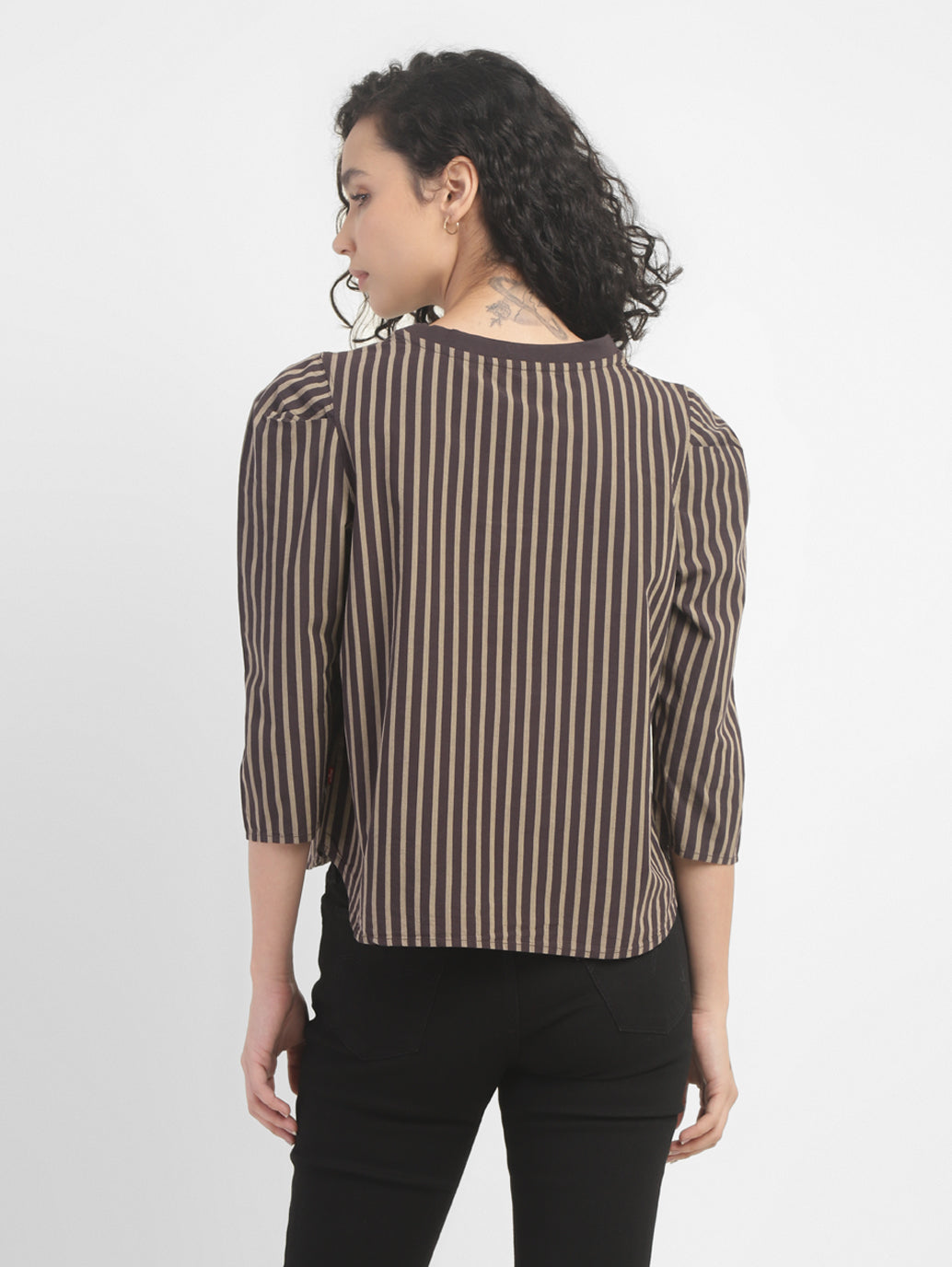 Women's Striped Crew Neck Top - e17c6fde-1a12-4420-bcb7-f774cc929001 View