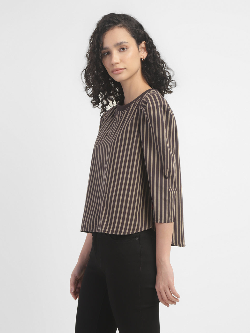 Women's Striped Crew Neck Top - 7a47b558-81c7-4f2c-986a-c46e2831c2e3 View