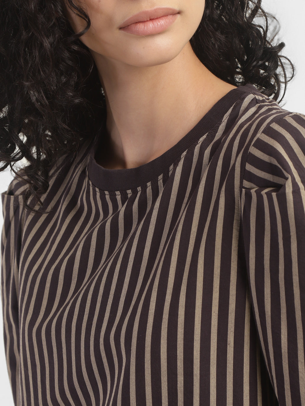 Women's Striped Crew Neck Top - 634e15a6-9332-4723-b7c6-ee88bd158735 View