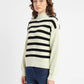 Women's Striped High Neck Sweater