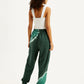 Women's Mid Rise Green Regular Fit Joggers