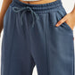 Women's Mid Rise Blue Joggers