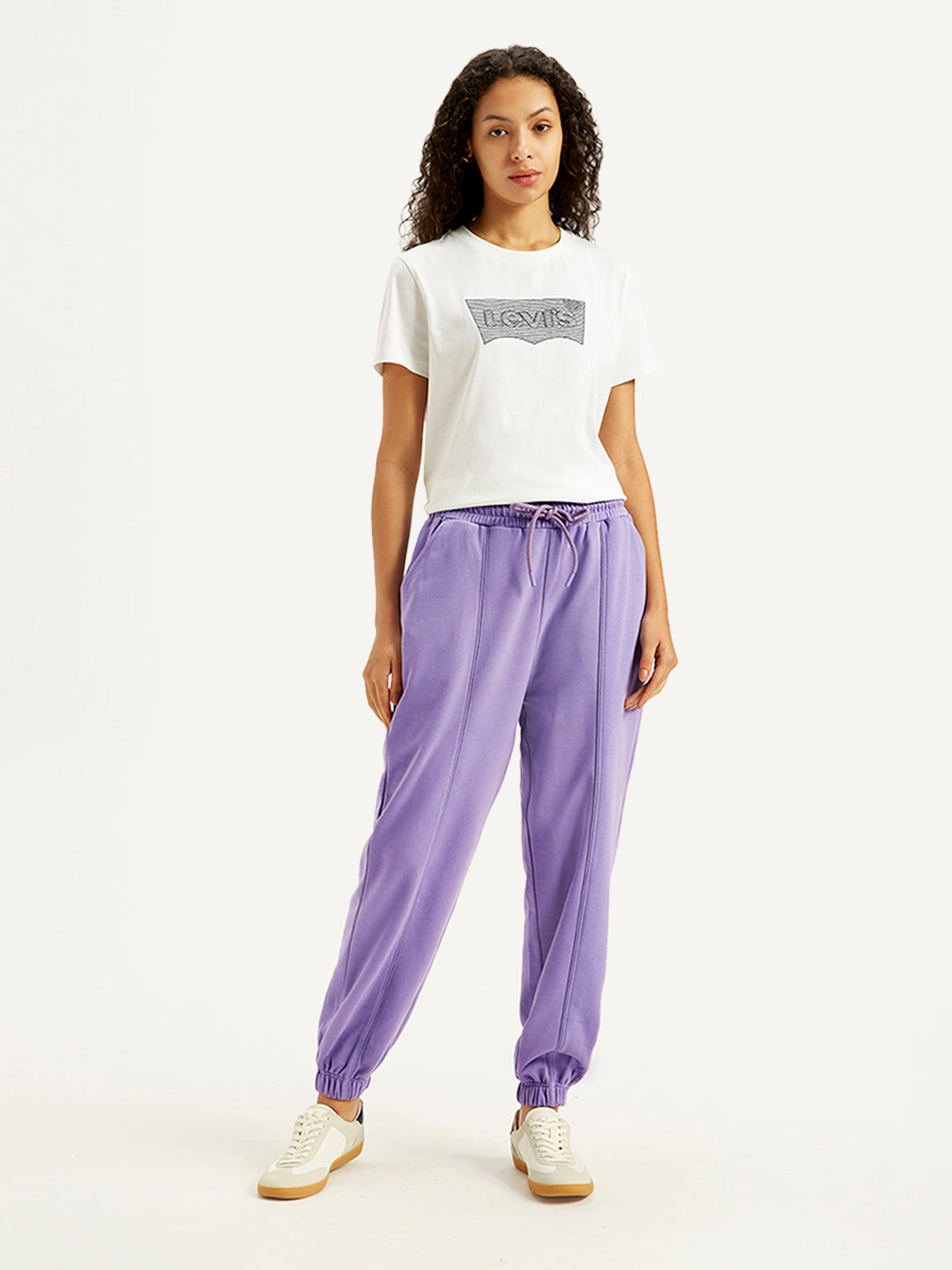 Women's Mid Rise Purple Joggers