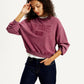 Women's Brand Logo Maroon Crew Neck Sweatshirt - c91f43f8-ca7e-4da7-9c87-c8b6179627d9 View