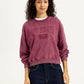 Women's Brand Logo Maroon Crew Neck Sweatshirt - 568c239d-1ce3-41a0-97a0-1cfccb1f9dcb View