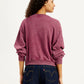 Women's Brand Logo Maroon Crew Neck Sweatshirt - 78b31aa6-4c6f-4819-9c0c-ab72bba92ef8 View