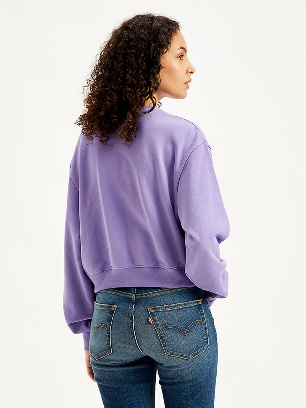Women's Brand Logo Lavender Crew Neck Sweatshirt – Levis India Store