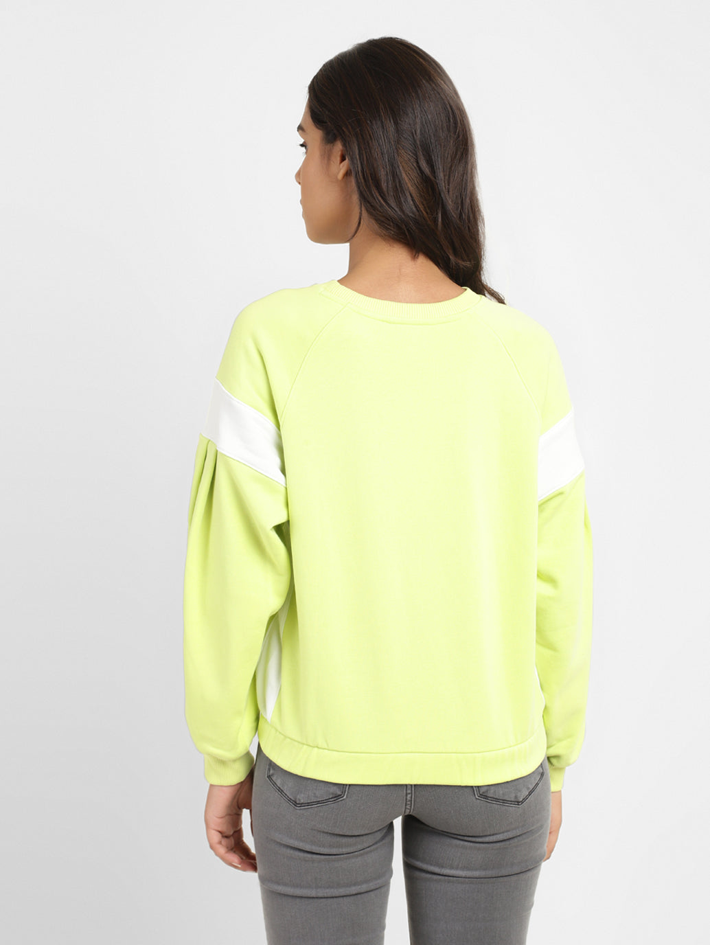 Women's Colorblock Round Neck Sweatshirt