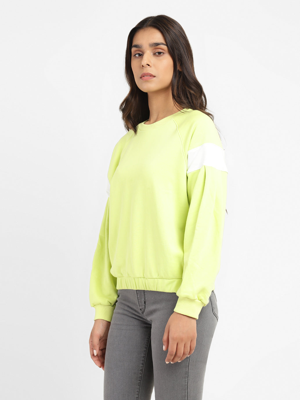 Women's Colorblock Round Neck Sweatshirt