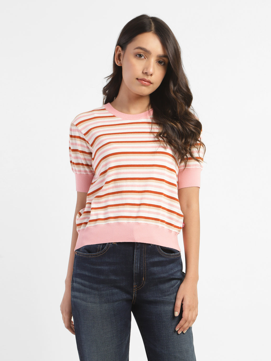 Women's Striped Crew Neck Sweater