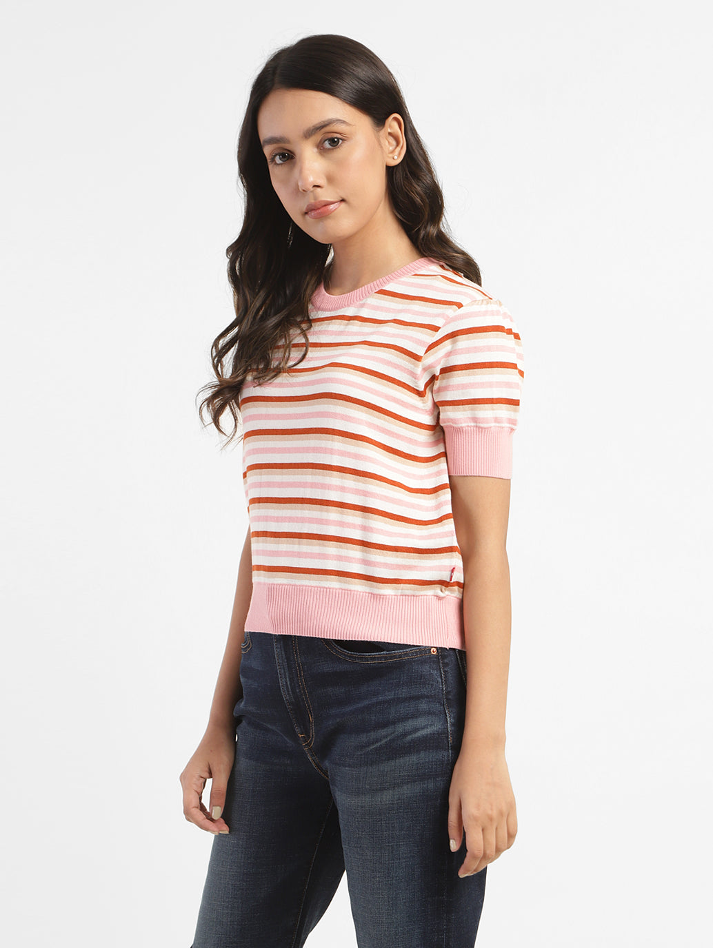 Women's Striped Crew Neck Sweater