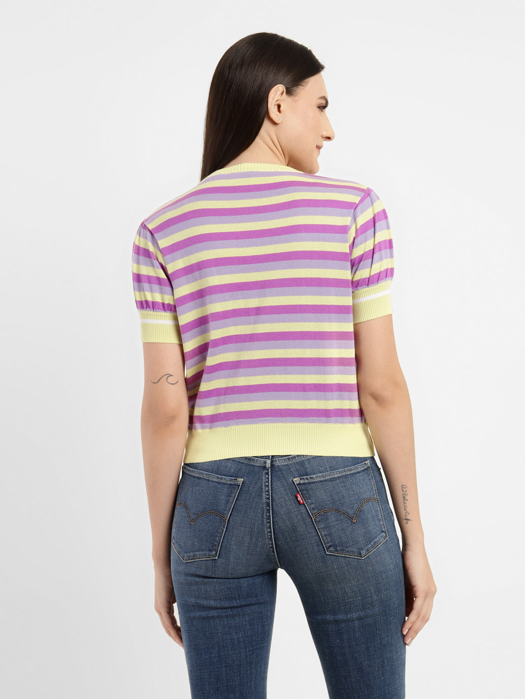 Women's Striped Round Neck Sweater