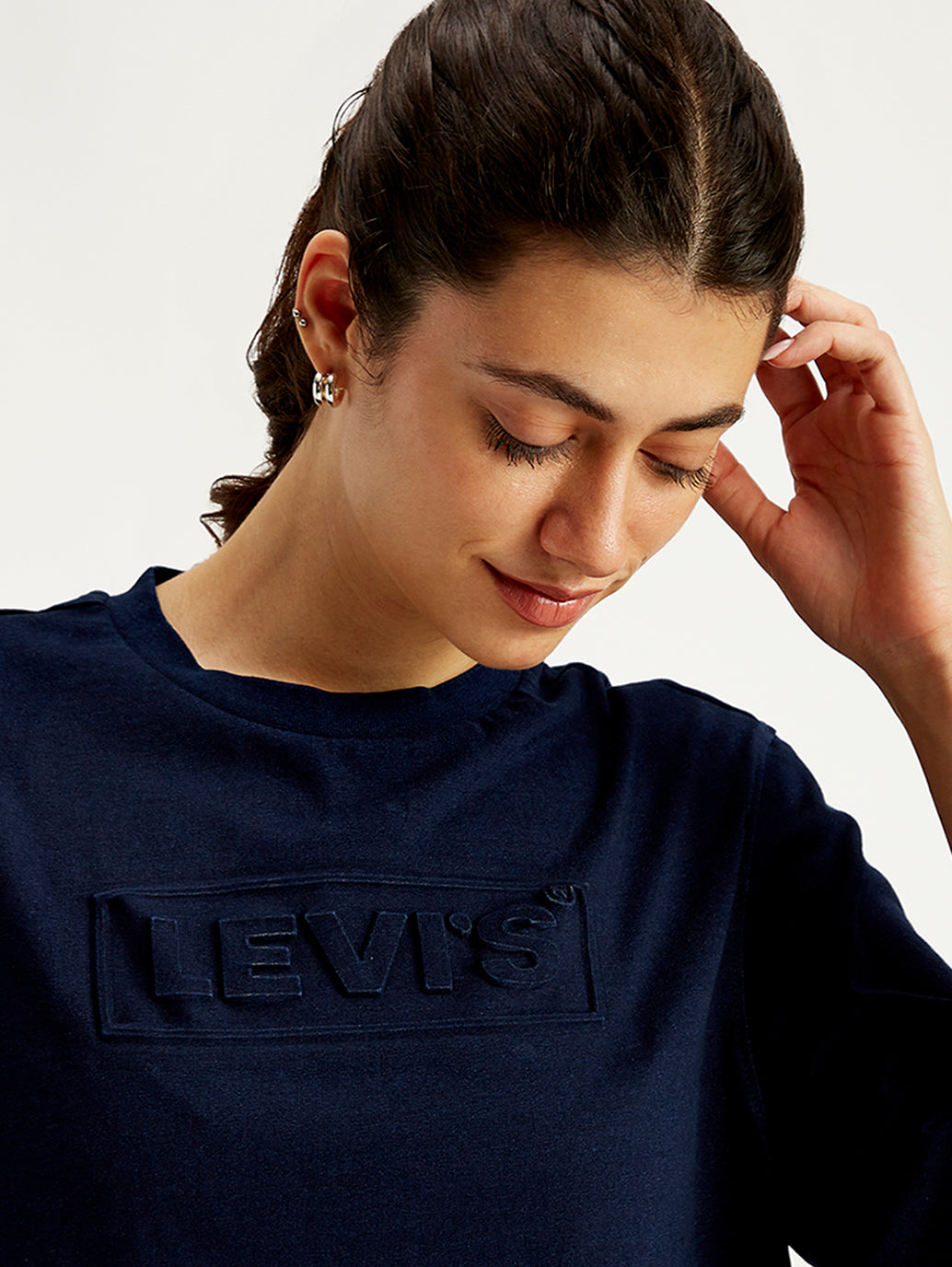 Women's Brand Logo Loose Fit T-Shirt - Detail View