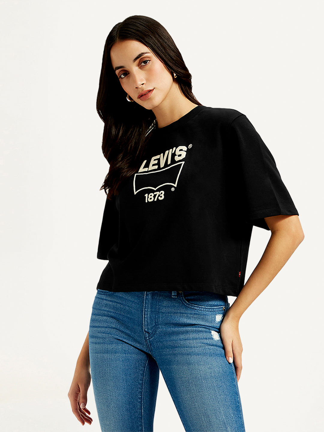 Women's Brand Logo Regular Fit T-shirt