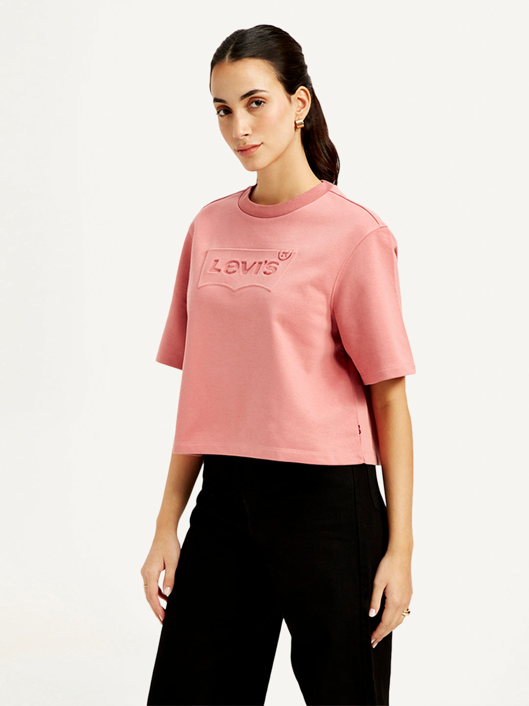 Women's Brand Logo Relaxed Fit T-shirt