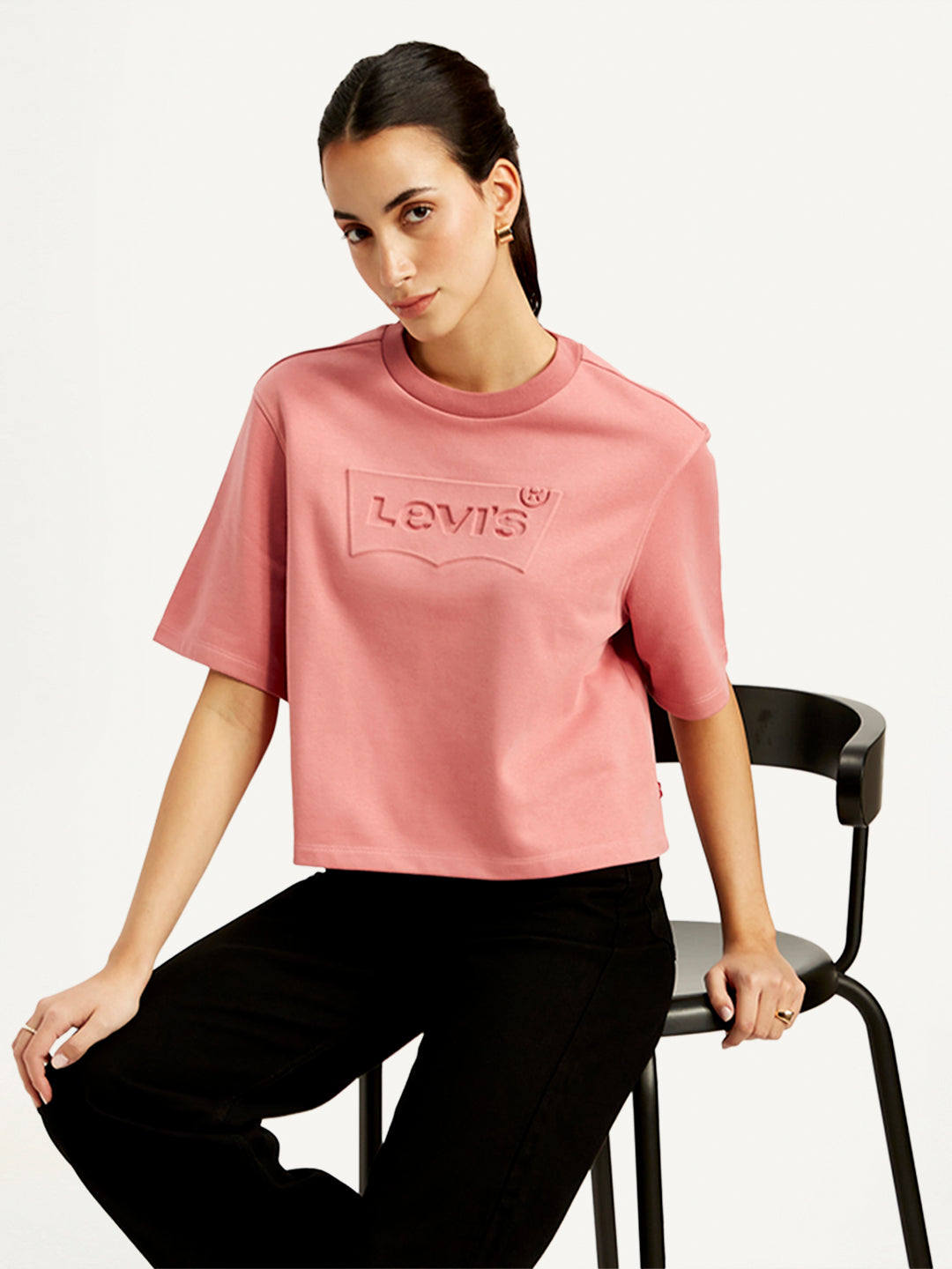 Women's Brand Logo Regular Fit T-shirt