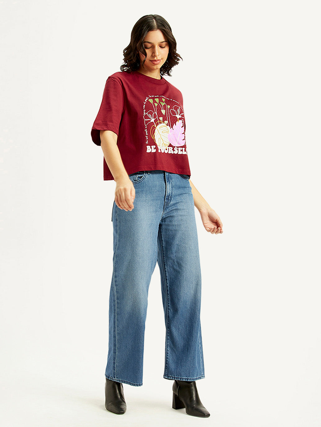 Women's Printed Boxy Fit T-Shirt